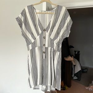 Romper - black/white stripes. UMGEE Size L. Worn maybe 2 times.